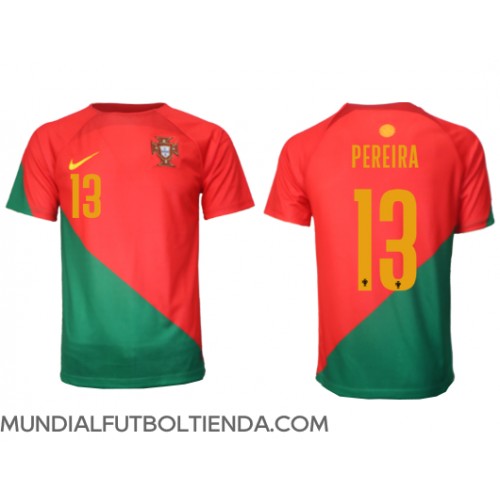 Camiseta Portugal Danilo Pereira #13 Primera Equipación Replica Mundial 2022 mangas cortas